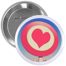 Custom Design With Message Button Pin, 3