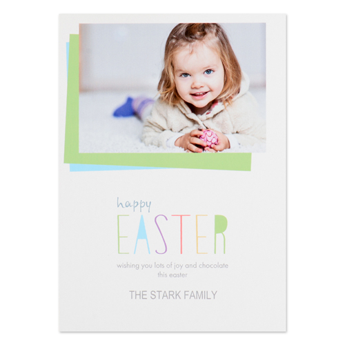 Create Your Own Happy Easter Personalized Photo Card 5X7