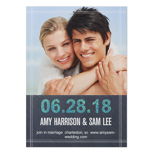 Your Big Day Glitter Personalized Invitation Card