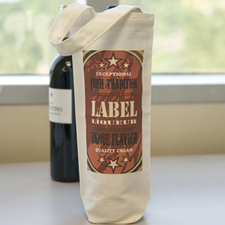 Custom Imprint Full Color Cotton Wine Bag