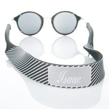 Black Stripe Monogrammed Sunglass Strap