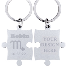Scorpio Symbol Personalized Engraved Puzzle Keychain