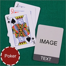Personalized Poker Size Cool Grey Standard Index Playing Cards