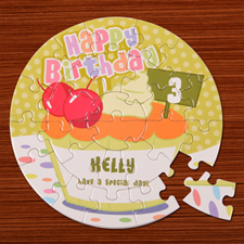 Baby Cake Birthday Round 7 1/4