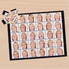Instagram Black Thirty Collage 12 or 30 or 50 or 100 Piece Puzzle