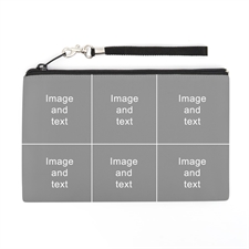 Personalized Instagram Six Collage (2 Side Different Image) Wristlet Bag (5x8)