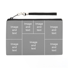 Personalized Instagram Seven Collage (2 Side Different Image) Wristlet Bag (5x8)