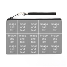 Personalized Instagram 15 Collage (2 Side Different Image) Wristlet Bag (5x8)