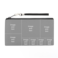 Personalized Instagram Eight Collage 5.5X10 (2 Side Different Image) Clutch Bag