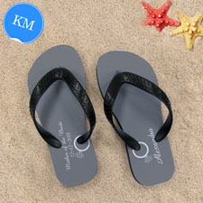 Design My Own Personalized Wedding Ring Kids Medium Flip Flops