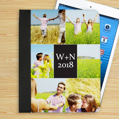 Personalized Black Six Collage Folio Case